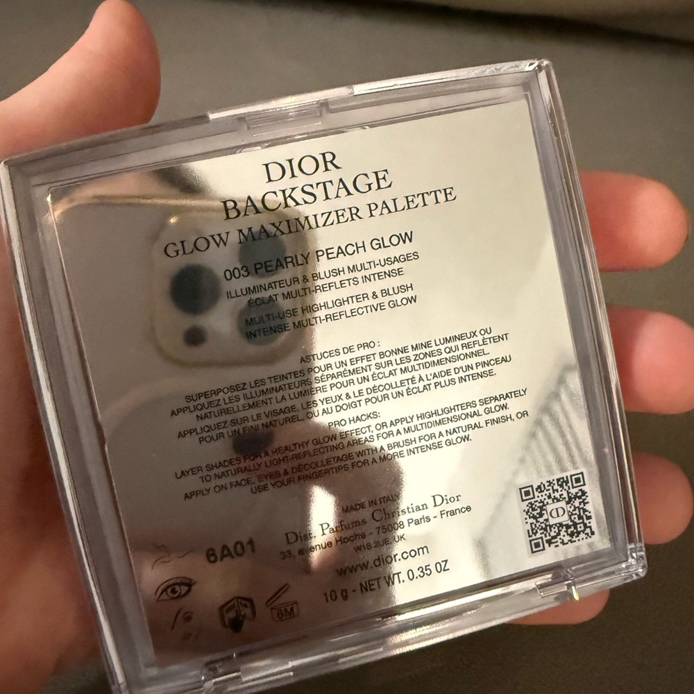 Dior Backstage Eyeshadow Glow Maximizer Palette 003 Pearly Peach Palette - Picture 4 of 4